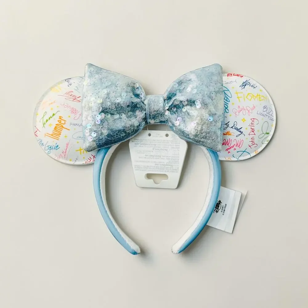 2026 Disney Parks Storybook Character Signatures Minnie Ears Headband NWT